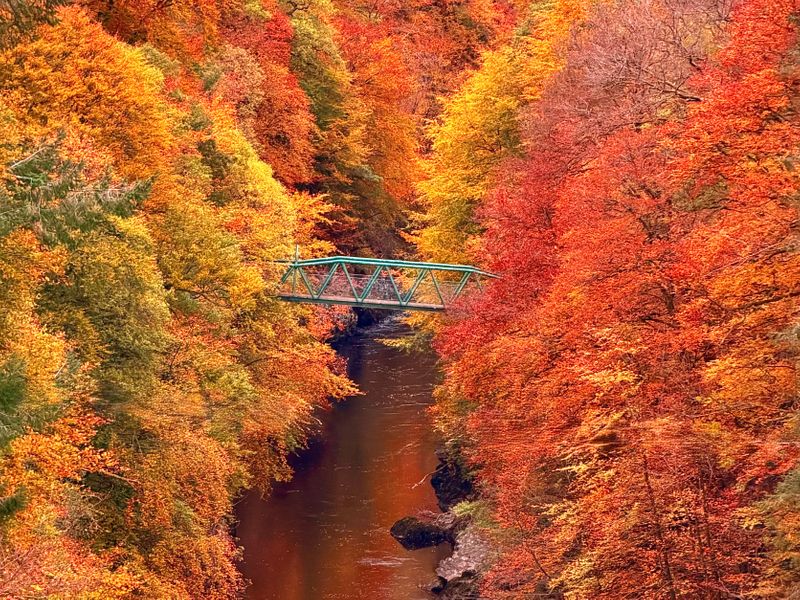 In de Herfst naar Schotland; Pitlochry